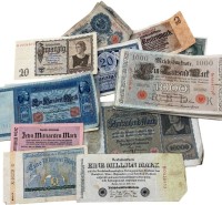 Auktion 376<br>Lot Geldscheine, ca. 50 St&uuml;ck, Deutsches Reich und Weimarer Republik, auch Notgeld