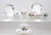 Auktion 376<br>5x Art-D&eacute;co-Kaffeetassen mit U.T. von EPIAG, je ca. H-6cm