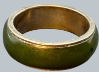 Auktion 376<br>Silberring-925- mit Jade, RG 56, 3,77 gr