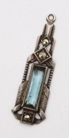 Auktion 376<br>Art-D&eacute;co Anh&auml;nger, 800er Silber, 1,8gr., L-3,3cm