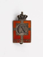 Auktion 376<br>sogenannte d&auml;nische &bdquo;Kongem&aelig;rke&ldquo; (K&ouml;nigsabzeichen), Georg Jensen, Entwurf von Arno Malinowski, 3,1gr., L-2,5cm