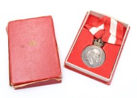 Auktion 376<br>d&auml;nische Freiheitsmedaille von K&ouml;nig Christian X, Pro-Dania-Medaille, Silber, orig. Schachtel