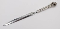 Auktion 376<br>Brief&ouml;ffner, D&auml;nemark, versilbert, ca. L-21,5cm