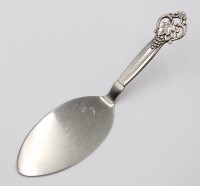 Auktion 376<br>Tortenheber, Silbergriff, COHR, D&auml;nemark 1949, L-18cm