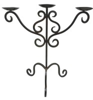 Auktion 376<br>gr. schmiedeeiserner Kerzenst&auml;nder, H-39,5 cm, B-40 cm