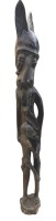 Auktion 376<br>hohe handgeschnitzte afrikanische Stammesfigur , Makonde-Shetani, H-67 cm