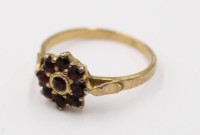 Auktion 376<br>925er Silber-Ring mit Granat, vergoldet, 3gr., RG 62