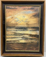 Auktion 376<br>Asmus Remmer (1909-1959) "Seest&uuml;ck, Sylt," 1981, &Ouml;l/Platte, gerahmt, RG 47,5x37,5 cm, verso Vita und signiert, datiert