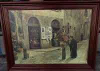 grosser Öldruck nach Arturo FERRARI (1861-1932)