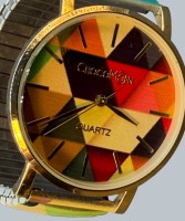 Auktion 376<br>Quartz DAU mit emaill. Zugband, Werk l&auml;uft, D-3,8 cm