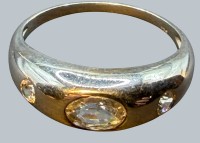 Auktion 376<br>Silberring-925- mit klaren Steinen, RG 63, 3,88 gr