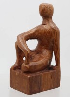 Auktion 376<br>Holzskulptur eines Sitzenden , 