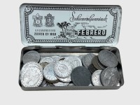 Auktion 376<br>kl. Blechkasten voller M&uuml;nzen, Deutsches Reich und Weimarer Republik, tw. Notgeld