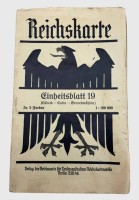 Auktion 376<br>Reichskarte, Einheitsblatt 19, um 1910, sowie Soldatenatlas 1941, Seiten lose, Stempel Marineschule Weserm&uuml;nde