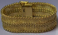 Auktion 376<br>breites Double-Armband "Chr. Dior" 1962, L-19 cm, B-2,5 cm, sehr gut erhalten, Design von Henkel &amp; Grosse f&uuml;r Christian Dior