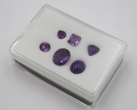 Auktion 376<br>6x div. kl. Amethyste, zus. ca. 30 Karat