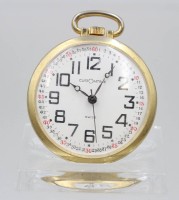 Auktion 376<br>CustOmtime Taschenuhr, neuzeitl., D-3,5cm, Werk l&auml;uft an