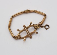 Auktion 376<br>Uhrenarmband / Uhrgeh&auml;use-Halterung, A.-Doubl&eacute;, wohl um 1920, L-17cm
