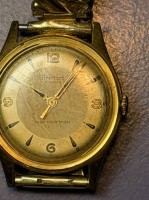 Auktion 376<br>mechan. HAU "Gr&uuml;ttert" 17 Rubis, Handaufzug, Werk l&auml;uft, Double Zugband