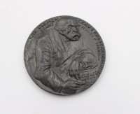 Auktion 376<br>satirische Gussbronze-Medaille, Karl Goetz, 1918, ca. D-5,5cm