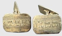 Auktion 376<br>Paar Manchettenkn&ouml;pfe, Silber-835-, 7,03 gr.