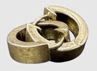 Auktion 376<br>Paar Creolen, Silber-925- mit Klappscharnier, D-1,5 cm, 4,91 gr