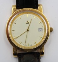 Auktion 376<br>IBC Pforzheim Herren-Armbandhr, vergoldet, D-3,7cm, Quarzwerk nicht gepr.