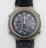 Auktion 376<br>Armbanduhr, Citizen Eco-Drive Titanium Chronograph, Werk nicht gepr., D-3,5cm