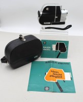 Auktion 376<br>analoge Doppel-8-Schmalfilmkamera, Bauer electric, 60er Jahre, Gebrauchsspuren, Funktion nicht gepr&uuml;ft