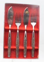 Auktion 376<br>Fischbesteck f&uuml;r 2 Personen, Edelstahl, ca. L-20cm