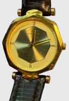 Auktion 376<br>Quartz DAU "Dugena" Flair, gut erhalten und l&auml;uft, Lederband, D-2,6 cm
