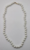 Auktion 376<br>Muschelkern-Perlenkette, vergoldete Schlie&szlig;e, ca. L-44cm