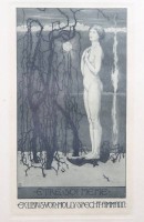 Auktion 376<br>Guido BALSAMO STELLA (1882-1941), Ex libris von Molly Specht-Ammann (1911), Radierung, gut gerahmt/Glas, RG 39,5 x 26cm