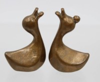 Auktion 376<br>2x kl. Entenfiguren, Bronze, Metallkunstwerkstatt Harjes, ca. H-5,5cm