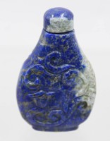 Auktion 376<br>chinesische Schnupftabakflasche (Snuff Bottle) aus blauem Lapislazuli, ca. H-6,5cm