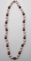 Auktion 376<br>farbige Perlenkette, Modeschmuck, ca. L-44cm