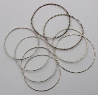 Auktion 376<br>6x div. Silber-Armreife, zus. ca. 29,5gr., D-ca. 6cm