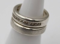 Auktion 376<br>2x div. Silber-Ringe, 925er, 1x klare Steine, zus. 11,2gr., RG 52/53