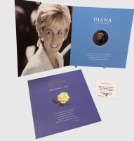 Auktion 376<br>Five Pounds, England Diana in Blister, CU-Nickel, 1999