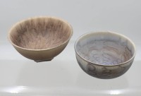 Auktion 376<br>2x Studio-Keramik-Schalen, B&uuml;cking B&ouml;rnsen Cuxhaven, ca. H-8cm D-16cm und H-7cm D-14cm