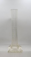 Auktion 376<br>Art-D&eacute;co- Stengel- bzw. Solit&auml;rvase, beschliffen, min. Chips am oberen Rand, ca. H-32,5cm