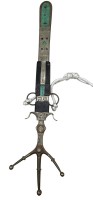 Auktion 376<br>wohl nordafrikanischer Dolch (oder Tuareg?) Leder/Messingscheide, der Dolch sitzt leider fest!  L-51 cm