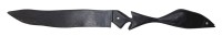 Auktion 376<br>afrikan. Ebenholz-Messer mit Fischgriff, L-35 cm