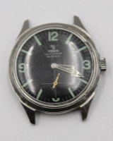 Auktion 376<br>Vintage-Armbanduhr, Yema Sous-Marine Antichoc, Handaufzug, Werk l&auml;uft, Tragespuren, ohne Band, D-3,7cm