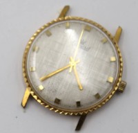 Auktion 376<br>Vintage-Armbanduhr; Exquisit, Handaufzug, Werk l&auml;uft, goldfarben, ohne Band, Tragespuren, ca. D-3,5cm