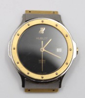 Auktion 376<br>Hublot Classic MDM Gen&egrave;ve Vintage-Armbanduhr, Quarzwerk nicht gepr&uuml;ft, ohne Band, ca. D-3,7cm