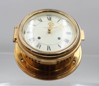 Auktion 376<br>Glasenuhr, Wempe Ziffernblatt, Kunststoffgeh&auml;use, Batteriewerk nicht gepr&uuml;ft, D-20cm T-10cm