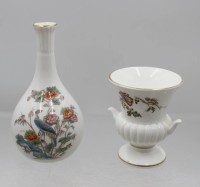 Auktion 376<br>2x div. kl. Vasen, Wedgwood, florale Dekorem ca. H-13 u. 9cm