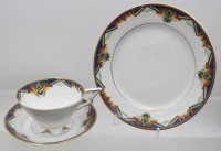 Auktion 376<br>sch&ouml;nes Art-D&eacute;co-Sammelgedeck, Schwarzenhammer, Tasse ca. H-6cm