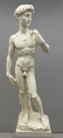 Auktion 376<br>gr. Dekorative Skulptur nach Michelangelo "David", Kunstharz, H-45 cm